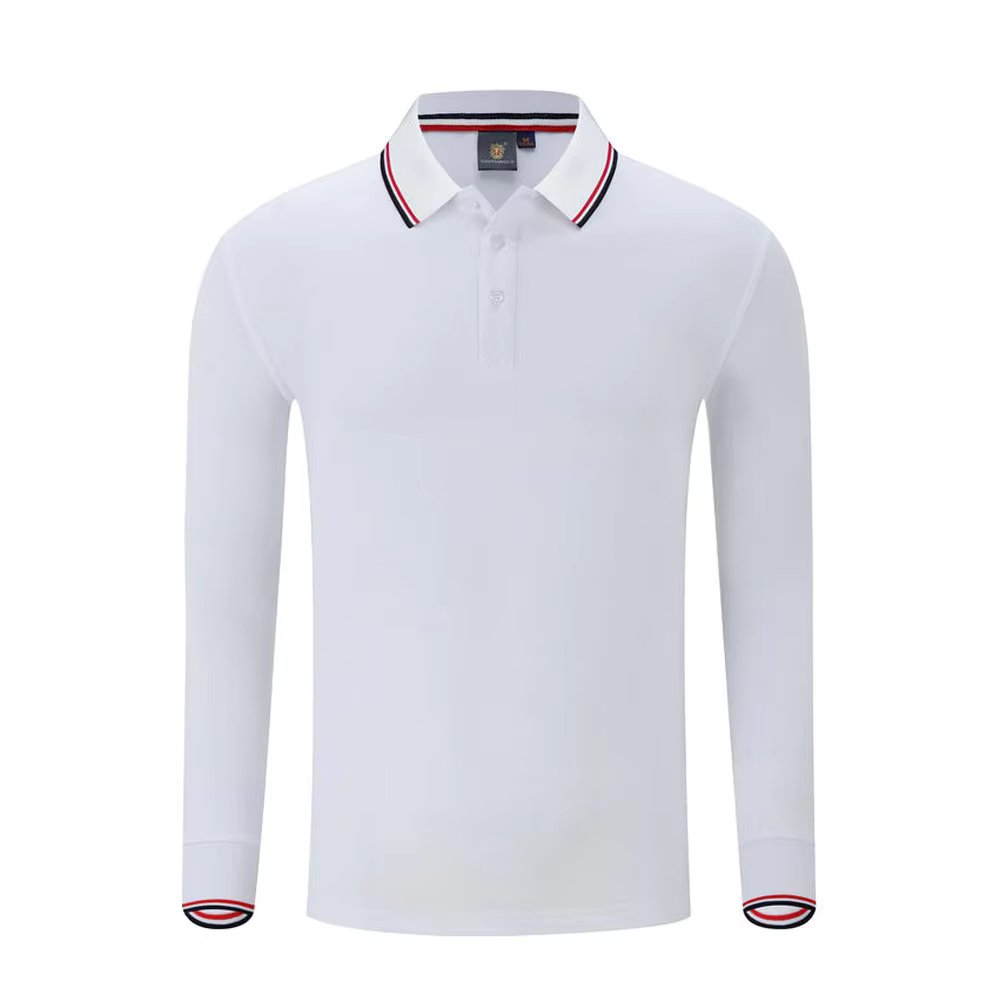 Wholesale Premium Cotton Polo Long-Sleeve Custom product image