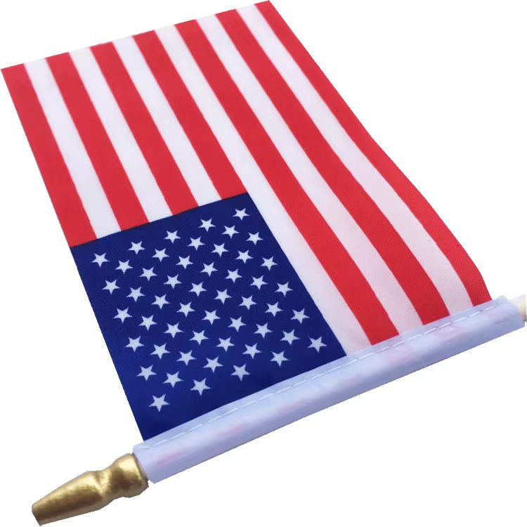 Manufacturer Cheap Custom Hand Flag Car Window Hand Fans Mini National Hand Waving Flag product image