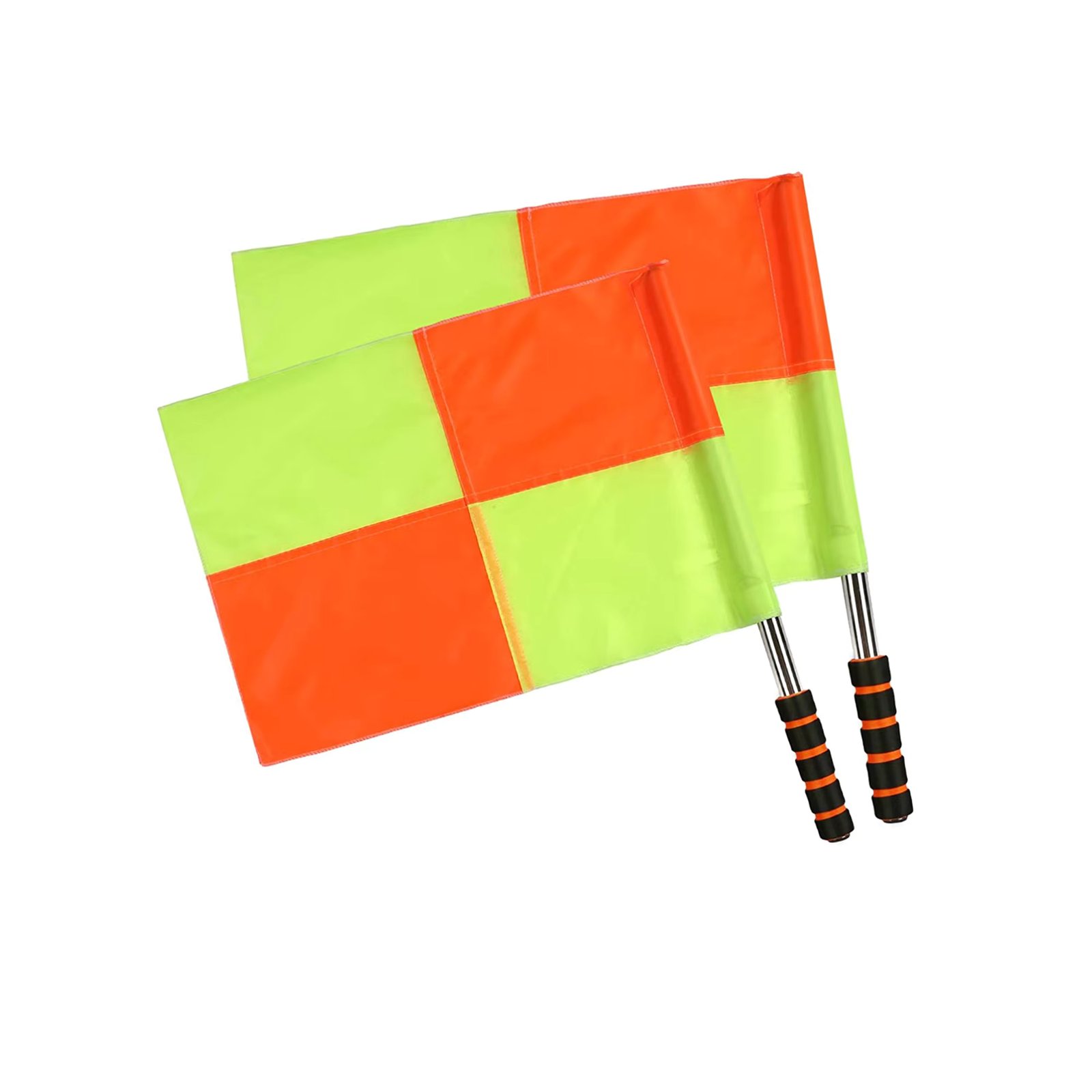 Hot Sales Sports Referee Track and Field Sports Flag Linesman Stainless Steel Pole Hand Flag for Soccer Volleyball product image
