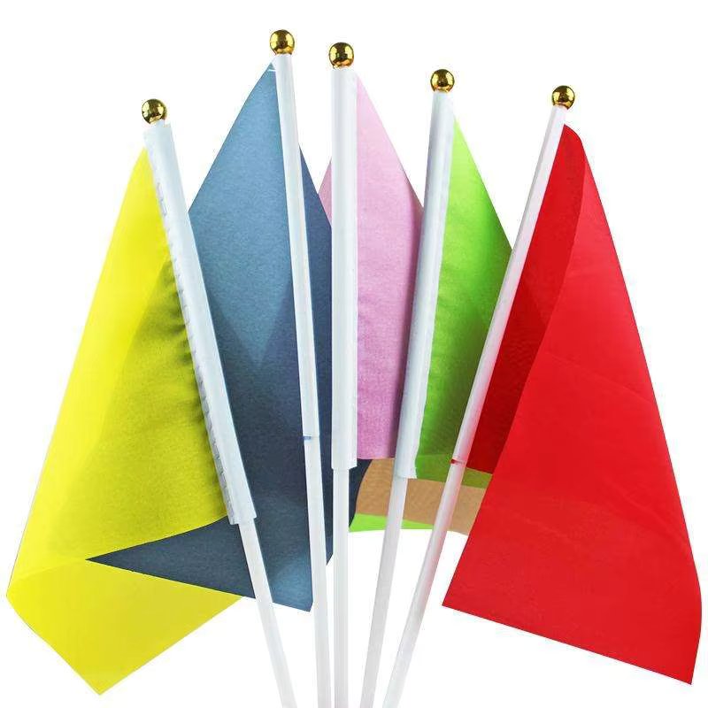 Hot Sale Custom Flag Double Sided Print Wholesale Hand Pole Festival Flag and Banner 100% Polyester Custom Hand Flags product image