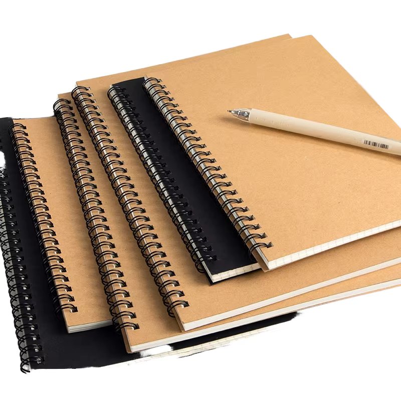 Business Office Line Eco-Friendly Gift Box Coil B5 Kraft Paper Notebook A5 Thick Coil Notepad product image
