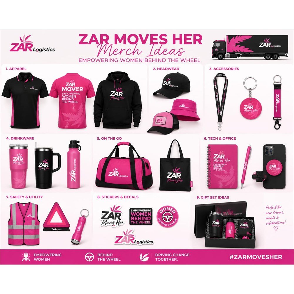 Logistics and delivery team merchandise collection