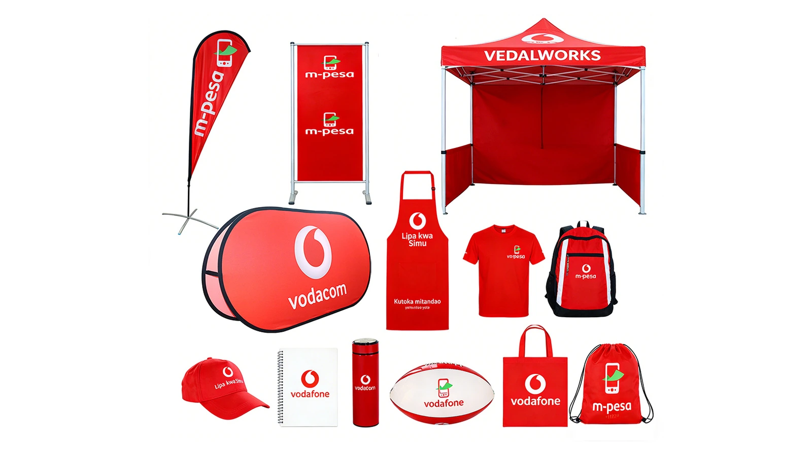 Vodafone Portable brand touchpoints for events